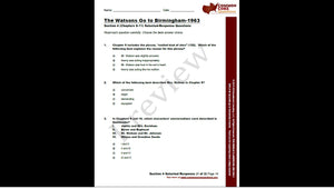The Watsons Go to Birmingham-1963 CCQ Workbook (Reading Level U - 1000L)