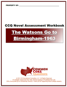 The Watsons Go to Birmingham-1963 CCQ Workbook (Reading Level U - 1000L)