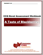Load image into Gallery viewer, A Taste of Blackberries CCQ Workbook (Reading Level S - 640L)